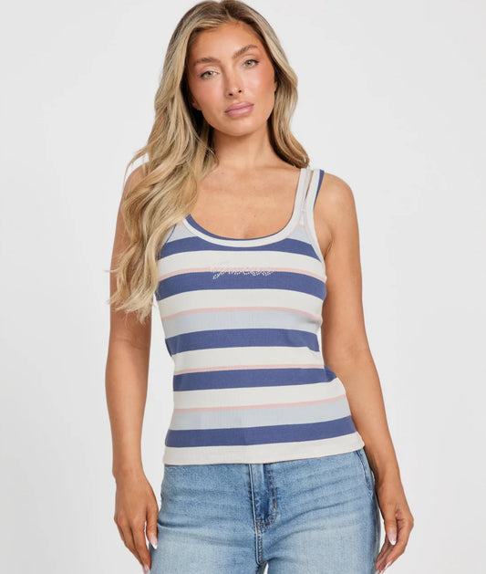 Elodie Ribbed Logo Tank